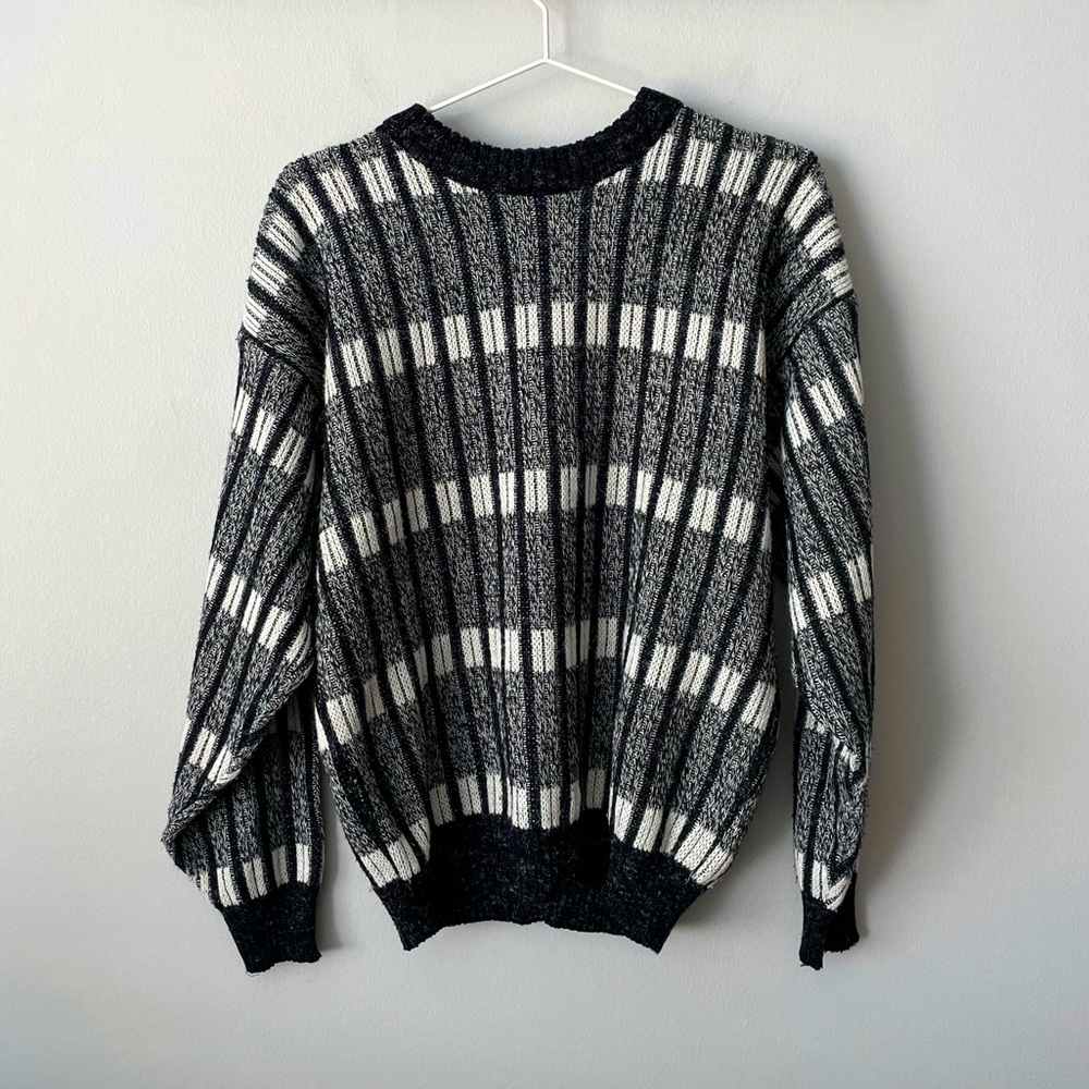 Sears Vintage Chunky Knit Grandpa Sweater Size Medium